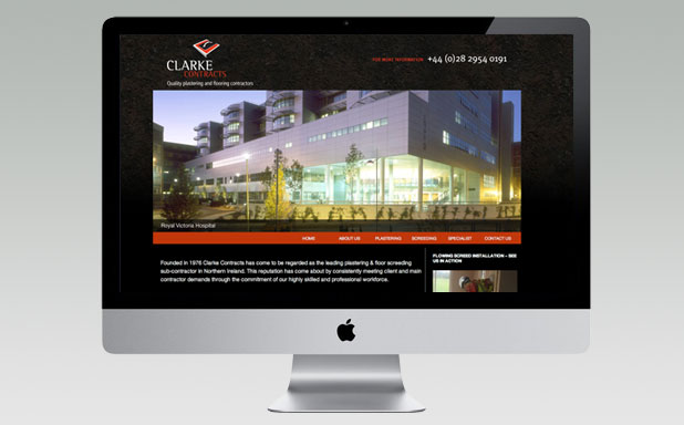 New website for major flooring contractors Clarke Contracts.