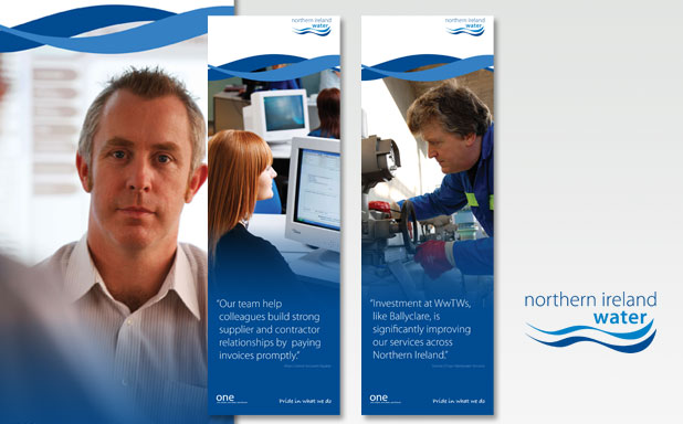 Award winning internal communications campaign material for Northern Ireland Water.