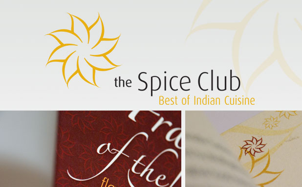 Corporate identity, menus and marketing material for Spice Club.